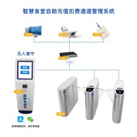 婁底單位食堂一臉通聚合支付充值系統(tǒng)人臉消費通道閘安裝